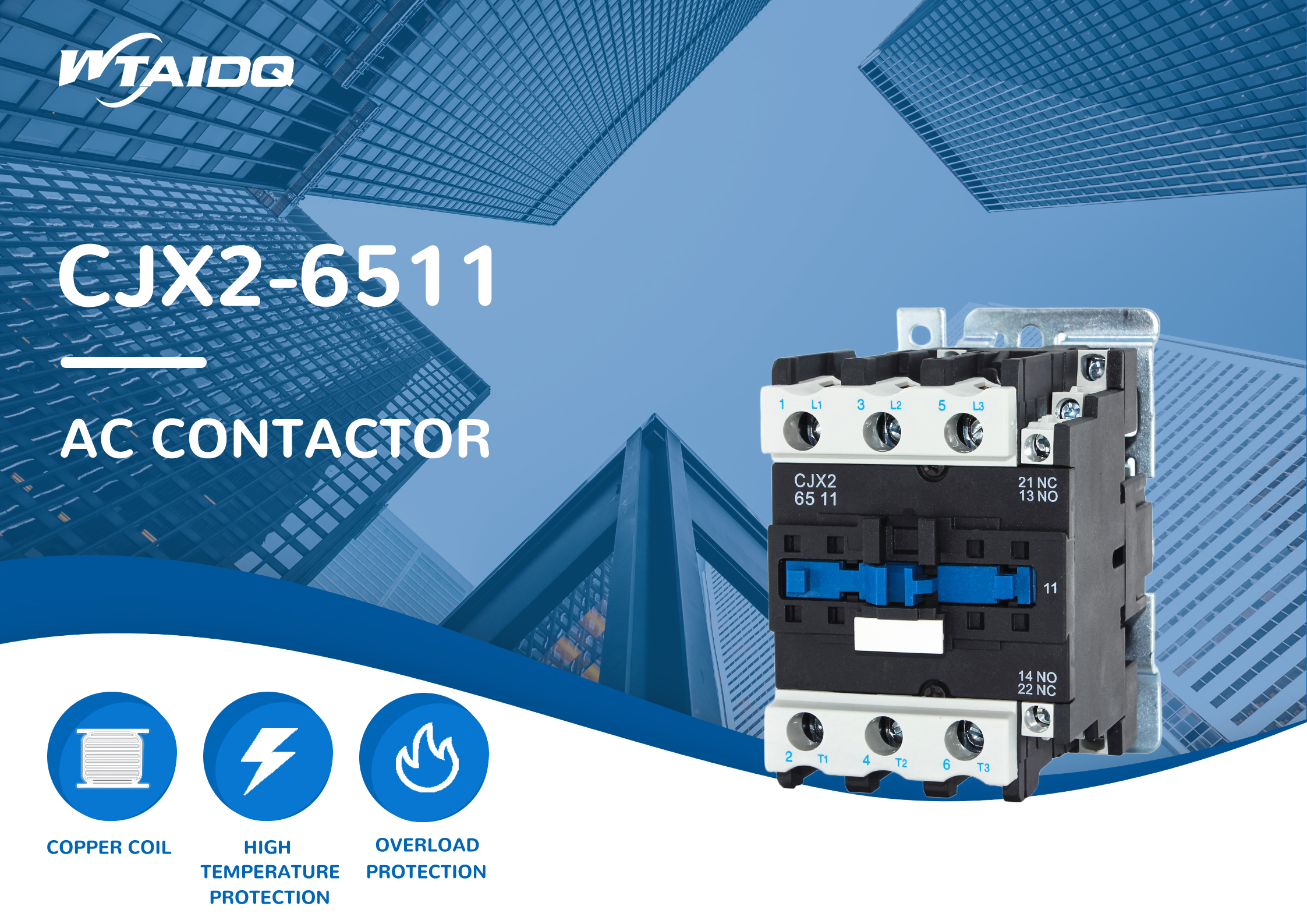 65a ac contactor factory,65a ac contactor supplier,65a ac contactor company,CJX2-6511