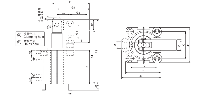 Lever type pneumatic standard air compressor cylinder (1)
